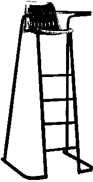 Stuhl des WipeOut-Cafes